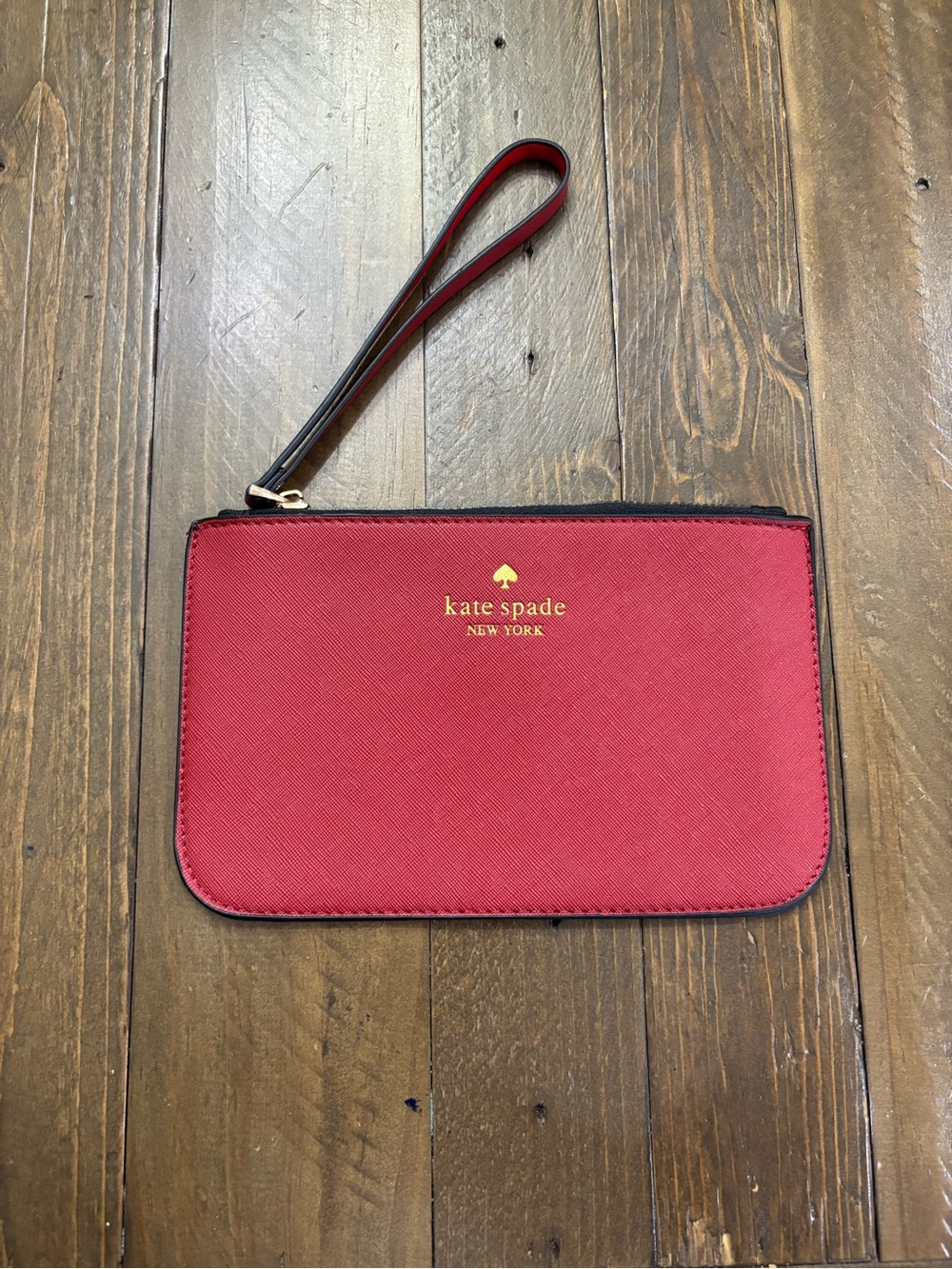 Kate Spade Wristlet in Red Saffiano Leather